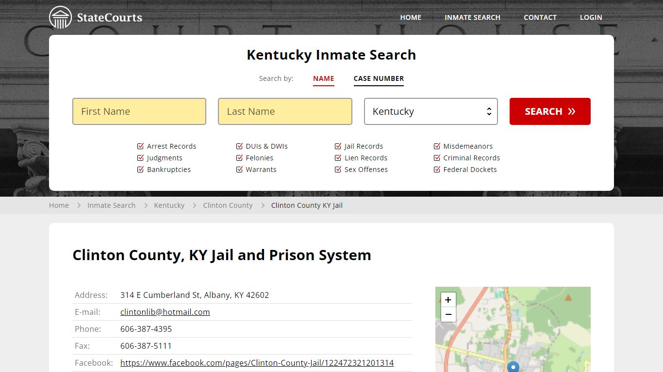 Clinton County KY Jail Inmate Records Search, Kentucky - StateCourts