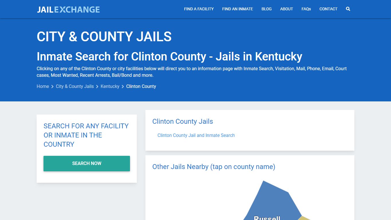 Inmate Search for Clinton County | Jails in Kentucky - Jail Exchange